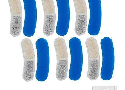 Furry Life Automatic Cat Water Fountain with Ultra-Quiet Pump | Activated Carbon Filter for Clean Drinking Water (SkyBlue-White, Arc-Shaped (Pack of 6))