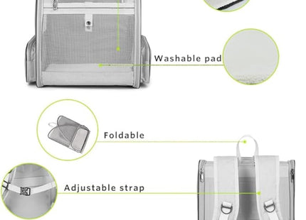 Cat Backpack, Large-Caliber Pet Carrier, Breathable Travel Bag with Non-Slip Bottom, Portable Pet Supplies for Small & Medium Cats, Dogs & Other Animals