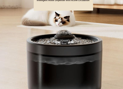Furry Life Automatic Cat Water Fountain with Ultra-Quiet Pump | Activated Carbon Filter for Clean Drinking Water (Obsidian Black, 1.8L)