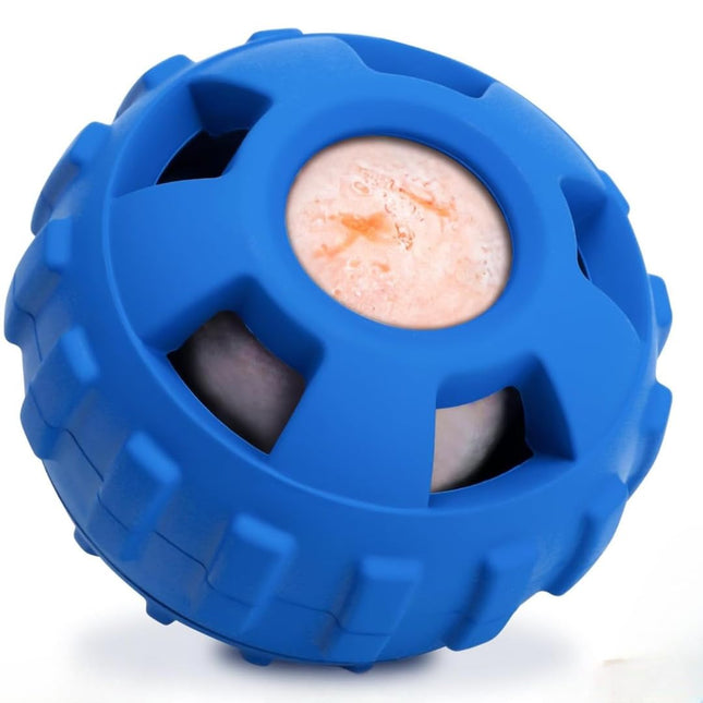 Woof Pupsicle Freezable Chew Toy – The Cool Treat Dispenser Every Dog Loves (Blue, Small)