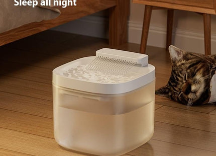 Automatic Cat Water Fountain with Ultra-Quiet Pump | Activated Carbon Filter for Clean Drinking Water (Vanila Frost, 3L)