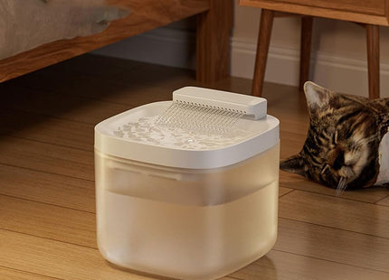 Pet Water Fountain Super Silent - Water Fountains for All Pets Indoor - Suitable for Cats, Birds, Rabits and Dogs (Graphite Night, 3L)