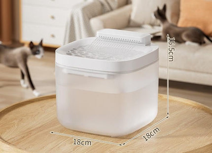 Automatic Cat Water Fountain with Ultra-Quiet Pump | Activated Carbon Filter for Clean Drinking Water (Vanila Frost, 3L)
