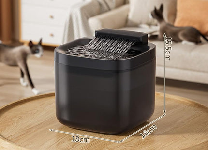 Pet Water Fountain Super Silent - Water Fountains for All Pets Indoor - Suitable for Cats, Birds, Rabits and Dogs (Graphite Night, 3L)