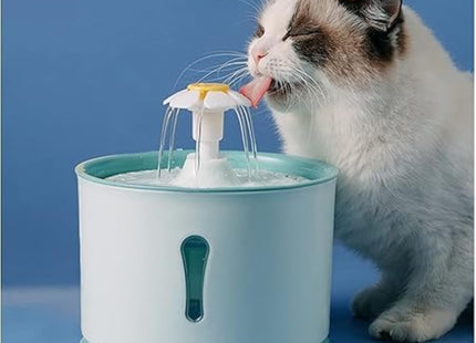 Flower Pet Water Fountain | Super Silent | All Pets (Green, 2L)