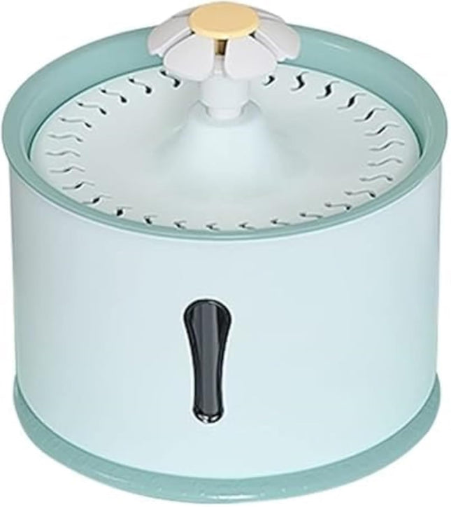 Flower Pet Water Fountain | Super Silent | All Pets (Green, 2L)
