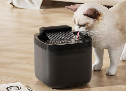 Pet Water Fountain Super Silent - Water Fountains for All Pets Indoor - Suitable for Cats, Birds, Rabits and Dogs (Graphite Night, 3L)