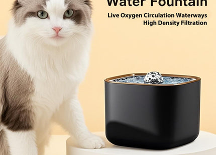 Furry Life Automatic Cat Water Fountain with Ultra-Quiet Pump | Activated Carbon Filter for Clean Drinking Water