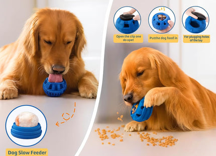 Woof Pupsicle Freezable Chew Toy – The Cool Treat Dispenser Every Dog Loves (Blue, Small)