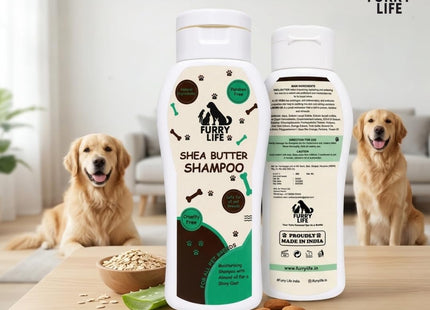 Furry Life Pet Shampoo for Dogs & Cats | Oatmeal Soothing Formula | Relieves Dry & Itchy Skin, Gentle Cleansing & Coat Care | Pet Shampoo for All Breeds -(200 ML)