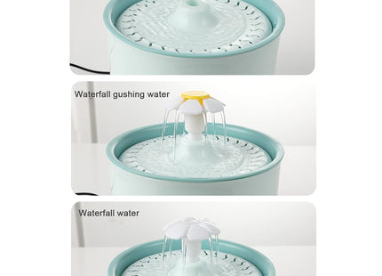 Flower Pet Water Fountain | Super Silent | All Pets (Green, 2L)