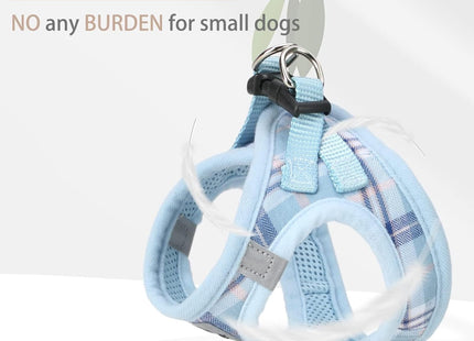 PUPTECK Adjustable Pet Harness Collar and Leash Set for Small Dogs Puppy and Cats Outdoor Training and Running, Soft Mesh Padded Reflective Vest Harness