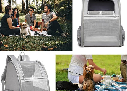 Cat Backpack, Large-Caliber Pet Carrier, Breathable Travel Bag with Non-Slip Bottom, Portable Pet Supplies for Small & Medium Cats, Dogs & Other Animals