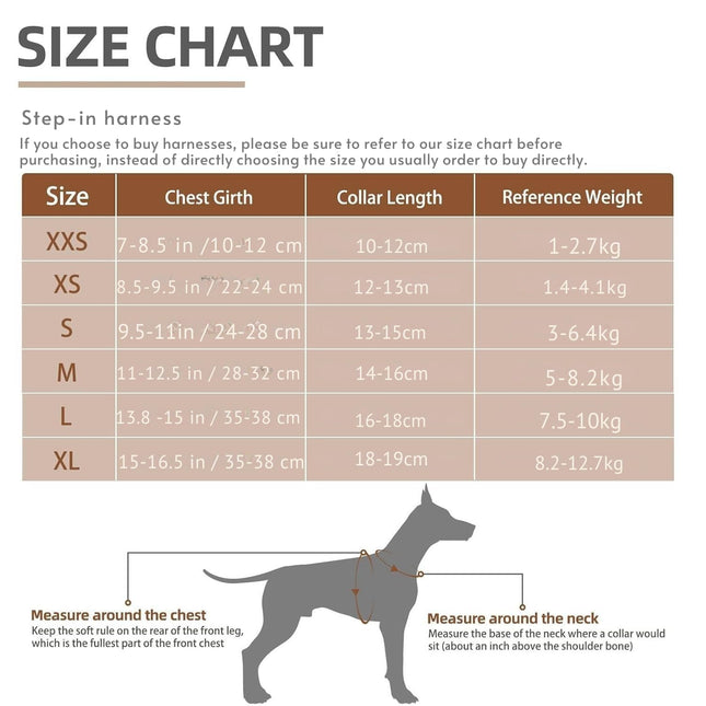 Step-in No Pull Pet Harness for Dogs, Puppies & Cats – Soft Mesh Padded Reflective Vest for Outdoor Walking & Running (Burberry Brown, S (Chest 14.5"–16")