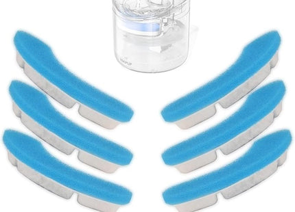 Furry Life Automatic Cat Water Fountain with Ultra-Quiet Pump | Activated Carbon Filter for Clean Drinking Water (SkyBlue-White, Arc-Shaped (Pack of 6))