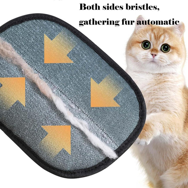 Furry Life Reusable Pet Hair Removal Gloves, Electrostatic Hair Remover, Efficient Grooming Gloves for Pet Hair, Dog and Cat Fur for Couch, Clothes, Carpet, Bed Sheet (1 Pack Black)