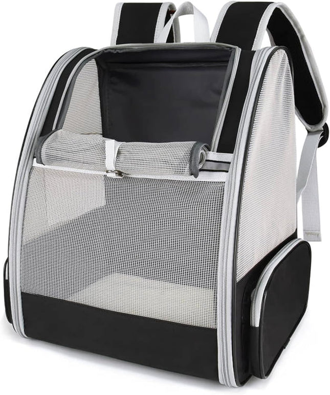 Cat Backpack, Large-Caliber Pet Carrier, Breathable Travel Bag with Non-Slip Bottom, Portable Pet Supplies for Small & Medium Cats, Dogs & Other Animals
