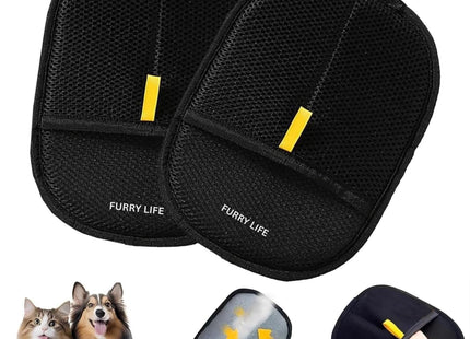 Furry Life Reusable Pet Hair Removal Gloves, Electrostatic Hair Remover, Efficient Grooming Gloves for Pet Hair, Dog and Cat Fur for Couch, Clothes, Carpet, Bed Sheet