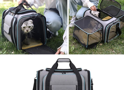 Cat Backpack, Large-Caliber Pet Carrier, Breathable Travel Bag with Non-Slip Bottom, Portable Pet Supplies for Small & Medium Cats, Dogs & Other Animals