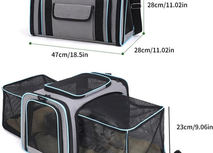 Cat Backpack, Large-Caliber Pet Carrier, Breathable Travel Bag with Non-Slip Bottom, Portable Pet Supplies for Small & Medium Cats, Dogs & Other Animals