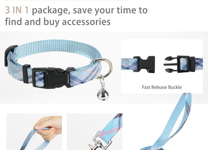 PUPTECK Adjustable Pet Harness Collar and Leash Set for Small Dogs Puppy and Cats Outdoor Training and Running, Soft Mesh Padded Reflective Vest Harness