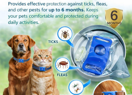 Furry Life Flea & Tick Prevention Pet Tag – Waterproof Collar Pendant, Chemical-Free Protection for Dogs, Cats & Small Pets, Safe for All Breeds