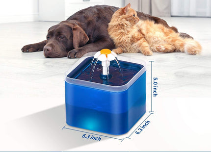 Furry Life Automatic Cat Water Fountain with Ultra-Quiet Pump | Activated Carbon Filter for Clean Drinking Water (Black, 2 Litre)
