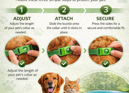 Furry Life Flea & Tick Prevention Pet Tag – Waterproof Collar Pendant, Chemical-Free Protection for Dogs, Cats & Small Pets, Safe for All Breeds