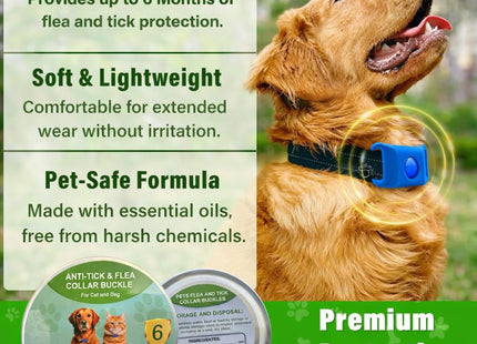 Natural Flea & Tick Prevention Tag for Dogs & Cats | Waterproof Pet Pendant