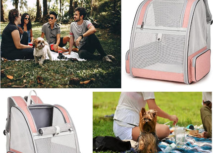 Cat Backpack, Large-Caliber Pet Carrier, Breathable Travel Bag with Non-Slip Bottom, Portable Pet Supplies for Small & Medium Cats, Dogs & Other Animals