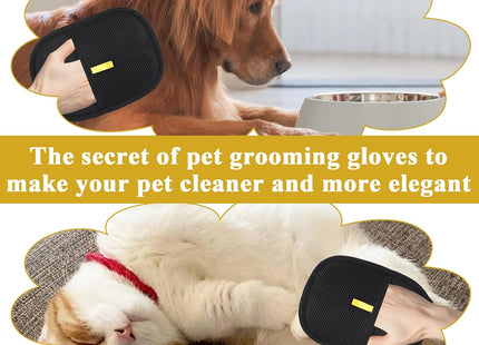 Pet Double Sided Grooming Gloves,Static Removal Gloves for Pet Hair,Multi-Function,For Washing,Hair Removal,Beauty,Sofa,Bed Sheets,Clothes,Suitable for Cats and Dogs