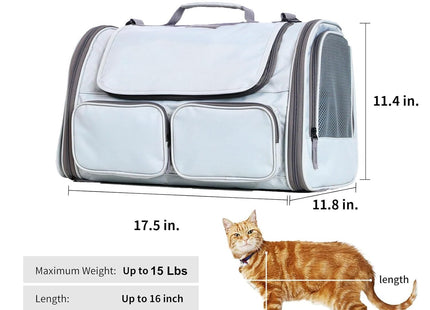Cat Backpack, Large-Caliber Pet Carrier, Breathable Travel Bag with Non-Slip Bottom, Portable Pet Supplies for Small & Medium Cats, Dogs & Other Animals