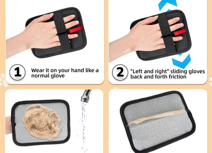 Pet Hair Remover, electrostatic pet Hair Removal Gloves, cat and Dog pet Hair Removal Tools, Suitable for Bed Sheets, Blankets, Clothes, Sofas, Multi-Functional Beauty Gloves -1 Piece
