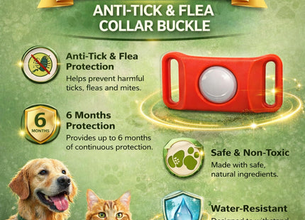 Flea & Tick Prevention Pet Tag – Waterproof Collar Pendant, Chemical-Free Protection for Dogs, Cats & Small Pets, Safe for All Breeds