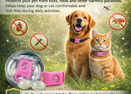 Furry Life Flea & Tick Prevention Pet Tag – Waterproof Collar Pendant, Chemical-Free Protection for Dogs, Cats & Small Pets, Safe for All Breeds