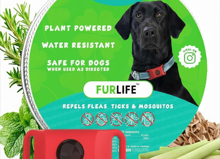 FurLife Green Pet Tag – Calming & Flea and Tick Prevention Pendant for Dogs & Cats | Waterproof Collar Tag | Safe for All Breeds