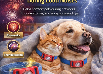 Calming Buckle for Pets – Anxiety Relief Pheromone Device, Helps Reduce Stress During Loud Noises, Travel & Separation, Fits Dog & Cat Collar (Black)