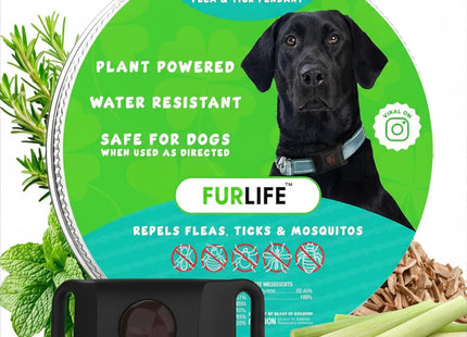 FurLife Green Pet Tag – Calming & Flea and Tick Prevention Pendant for Dogs & Cats | Waterproof Collar Tag | Safe for All Breeds