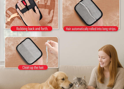 Pet Hair Remover Gloves for Cats & Dogs, Electrostatic Pet Hair Removal Gloves Brush for Pets Hair, Upgraded Animal Fur Removal Tool, Reusable Cats & Dogs Grooming Gloves for Hair Removal (1)