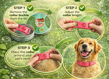 Furry Life Flea & Tick Prevention Pet Tag – Waterproof Collar Pendant, Chemical-Free Protection for Dogs, Cats & Small Pets, Safe for All Breeds