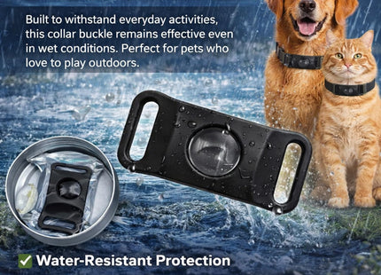 Flea & Tick Prevention Pet Tag – Waterproof Collar Pendant, Chemical-Free Protection for Dogs, Cats & Small Pets, Safe for All Breeds (Black)