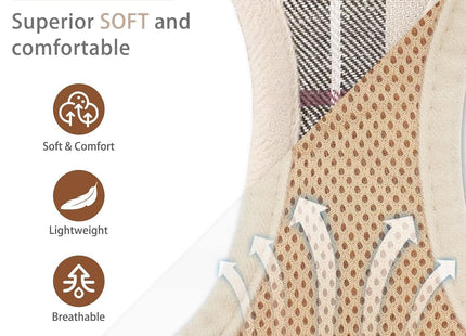 Step-in No Pull Pet Harness for Dogs, Puppies & Cats – Soft Mesh Padded Reflective Vest for Outdoor Walking & Running (Burberry Brown, S (Chest 14.5"–16")