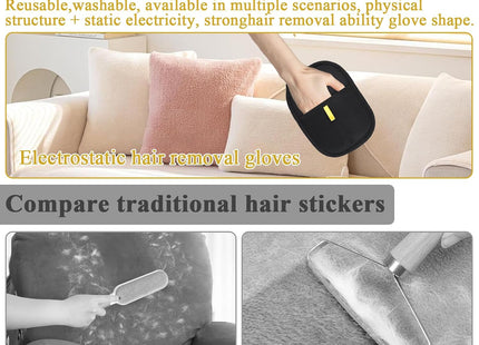 Pet Double Sided Grooming Gloves,Static Removal Gloves for Pet Hair,Multi-Function,For Washing,Hair Removal,Beauty,Sofa,Bed Sheets,Clothes,Suitable for Cats and Dogs