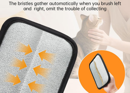 Furry Life Reusable Pet Hair Removal Gloves, Electrostatic Hair Remover, Efficient Grooming Gloves for Pet Hair, Dog and Cat Fur for Couch, Clothes, Carpet, Bed Sheet (2 Pack Black)