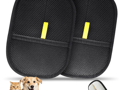 2 Pcs Pet Hair Removal Glove, Reusable Cat Dog Electrostatic Hair Remover Grooming Glove Brush Tool